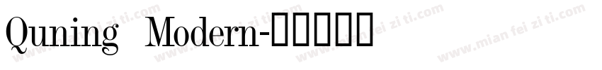 Quning   Modern字体转换